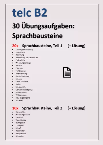Sprachbausteine B2 Telc Teil 2