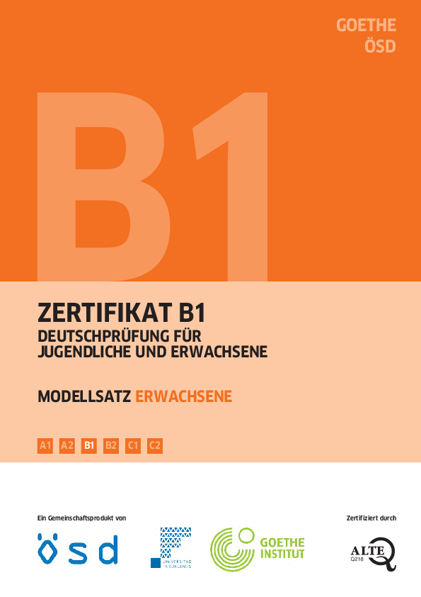 Goethe B1 Exam