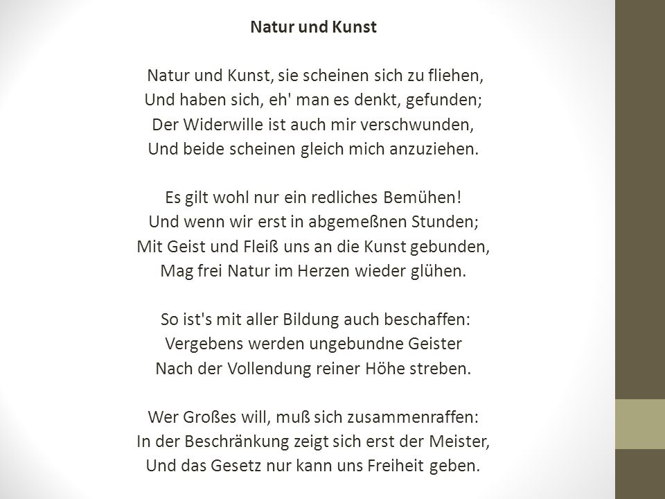 Goethe Natur Und Kunst