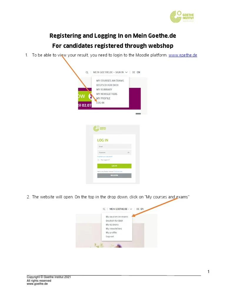 Login Goethe Institut