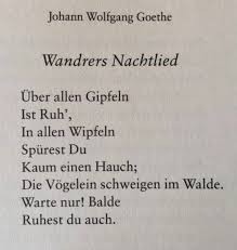 Wandrers Nachtlied Goeth