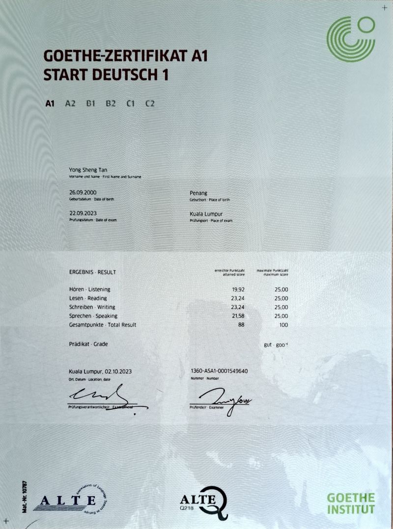 Goethe Certifikat